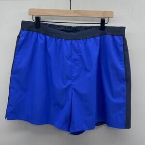 Peloton Blue/Navy Brief Lined Shorts Mens XL 5” Length Drawstring w/Pockets‎